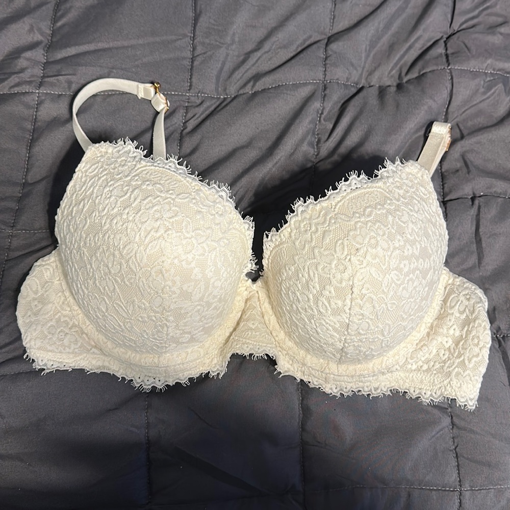 Aerie cream lace push up bra Sz 38C